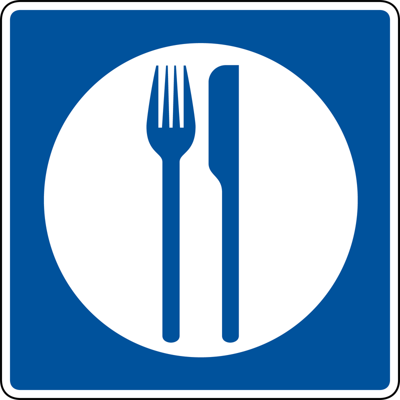 Vetor de placa de sinal de restaurante