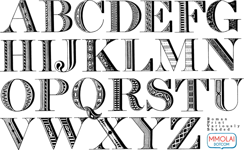 Vector Font Roman Print