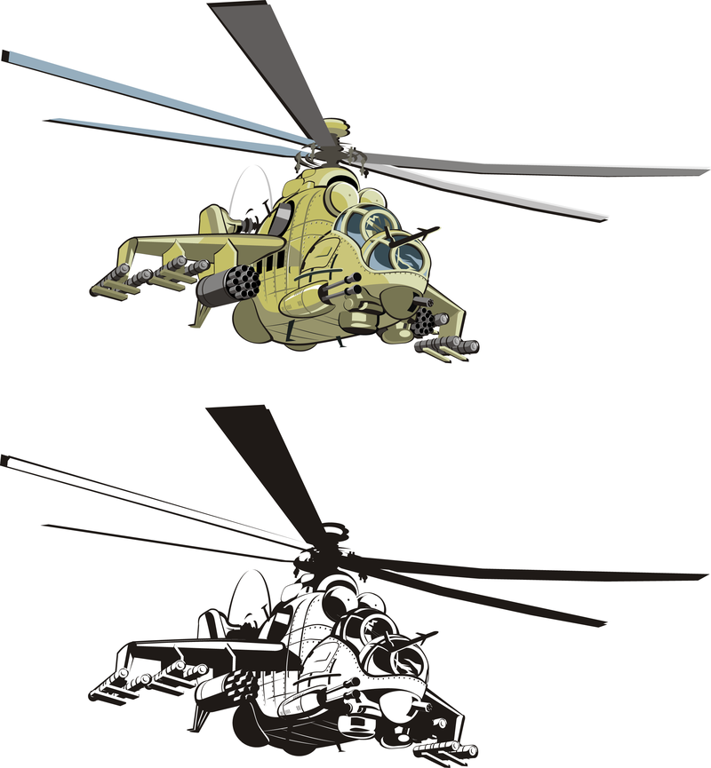 Helicópteros de combate Doe Vector