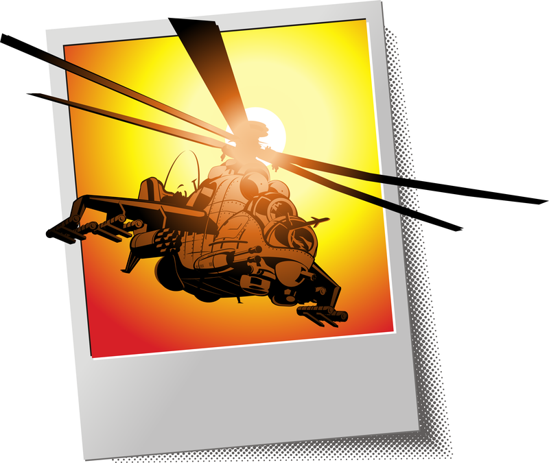 Helicópteros de combate Apache Vector