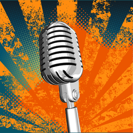 Silver Metallic Microphone Vector Silver Metallic Microphone Vector