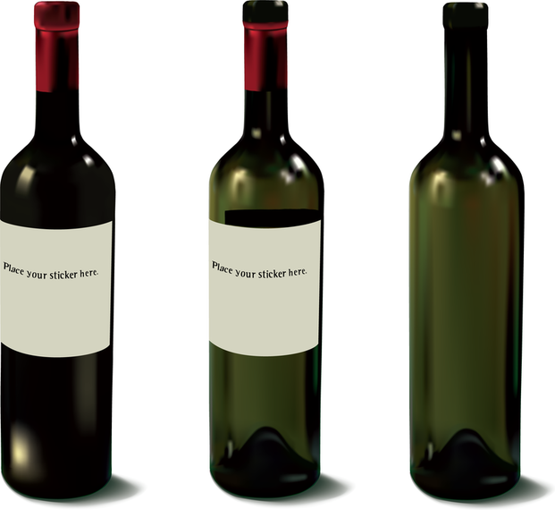 Several Wine Bottles And Glasses Vector Several Wine Bottles And Glasses Vector