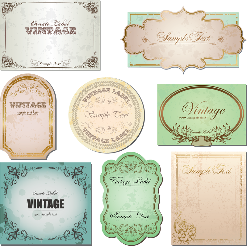 Vector retro para hacer la etiqueta vieja