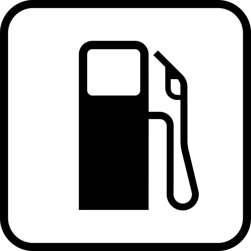 Vector de tablero de señal de gasolinera