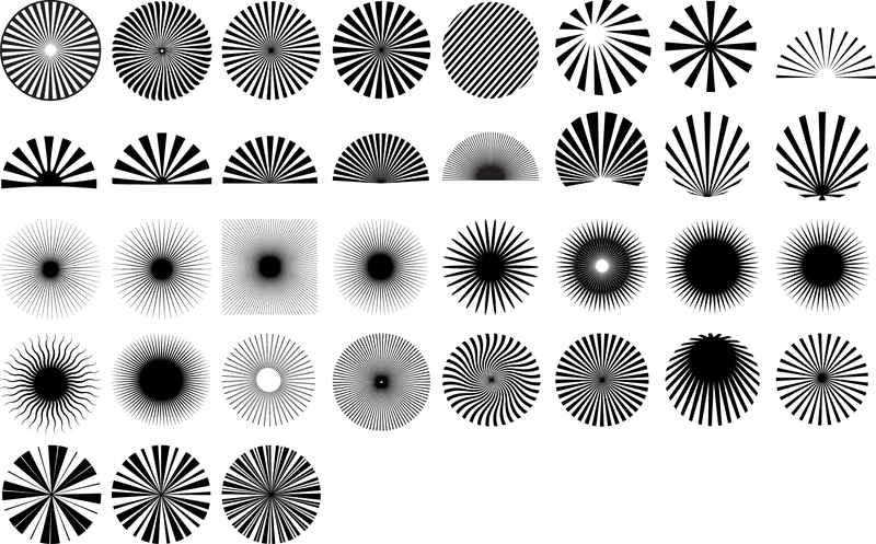 Series Of Black And White Design Elements Vector 13 Radiation Series Of Black And White Design Elements Vector 13 Radiation