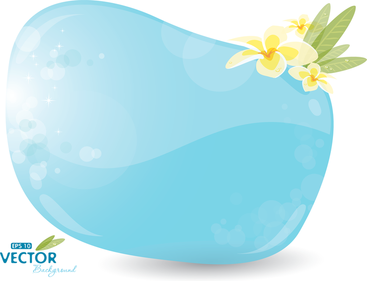 Light-blue bubble with flowers Light-blue bubble with flowers
