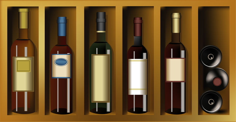 Weinflaschen Flaschen Paste Wein und Vintage Wein Poster Vektor