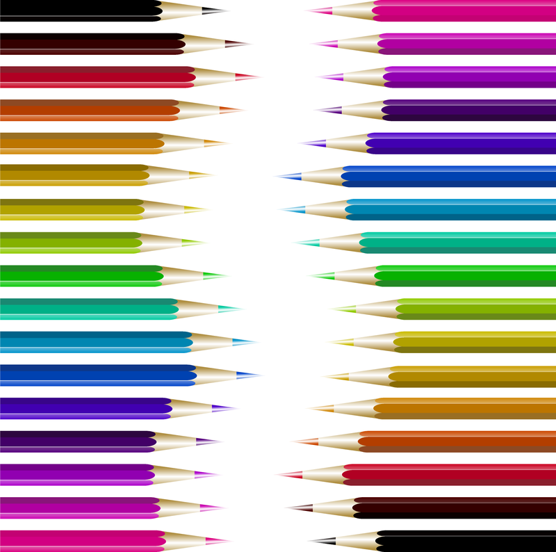 Ilustraciones a lápiz de colores sobre blanco