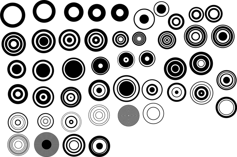 Black And White Design Elements Vector  Series 1 Simple 