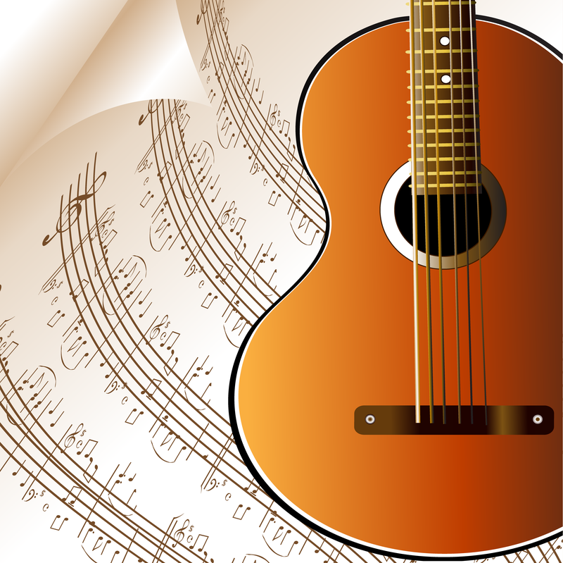 Leer música e instrumentos musicales Vector