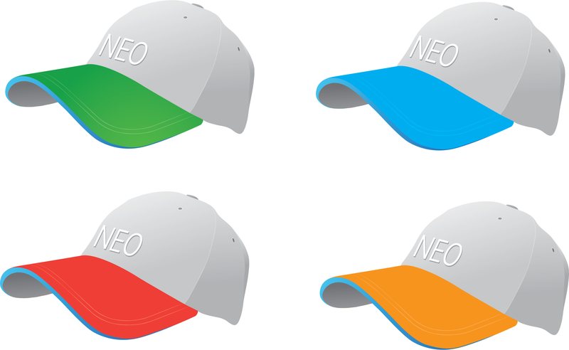 Vector de gorras de béisbol de colores