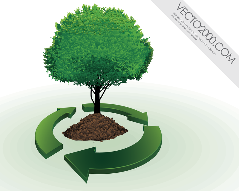 Baumkonzept recyceln