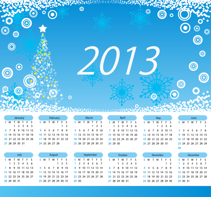Calendário 2013 Feliz Natal