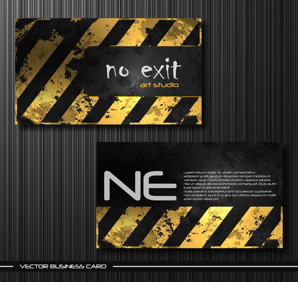 Old Metal Business Card Templates Vector Old Metal Business Card Templates Vector