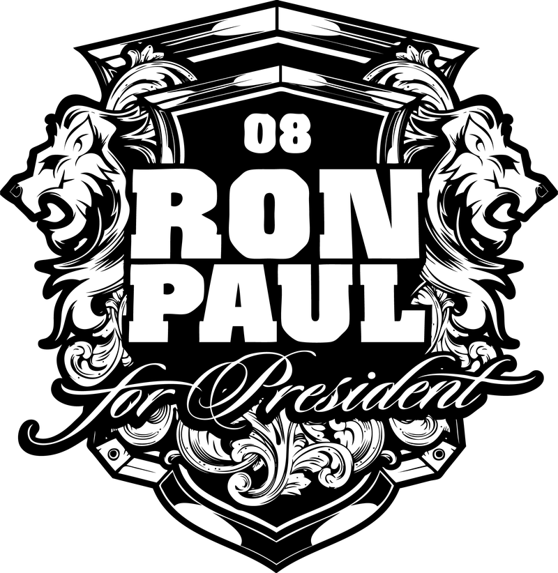Vector de insignias de Ron Paul Lions