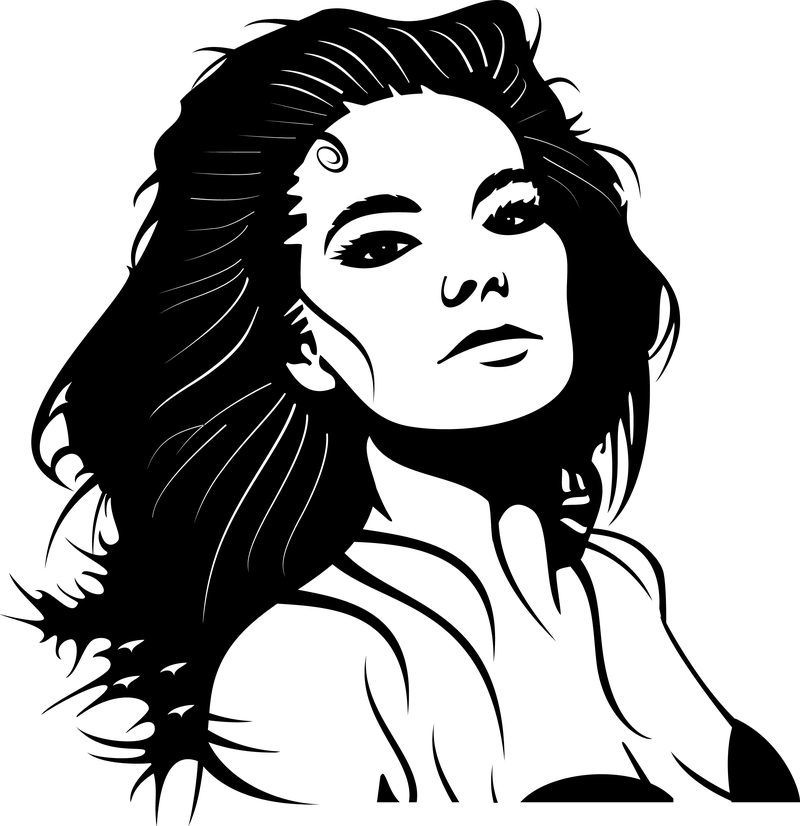 Retrato de vector de Bjork