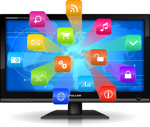 Computer Monitor 17 Vector