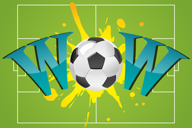 Guau con balón de fútbol
