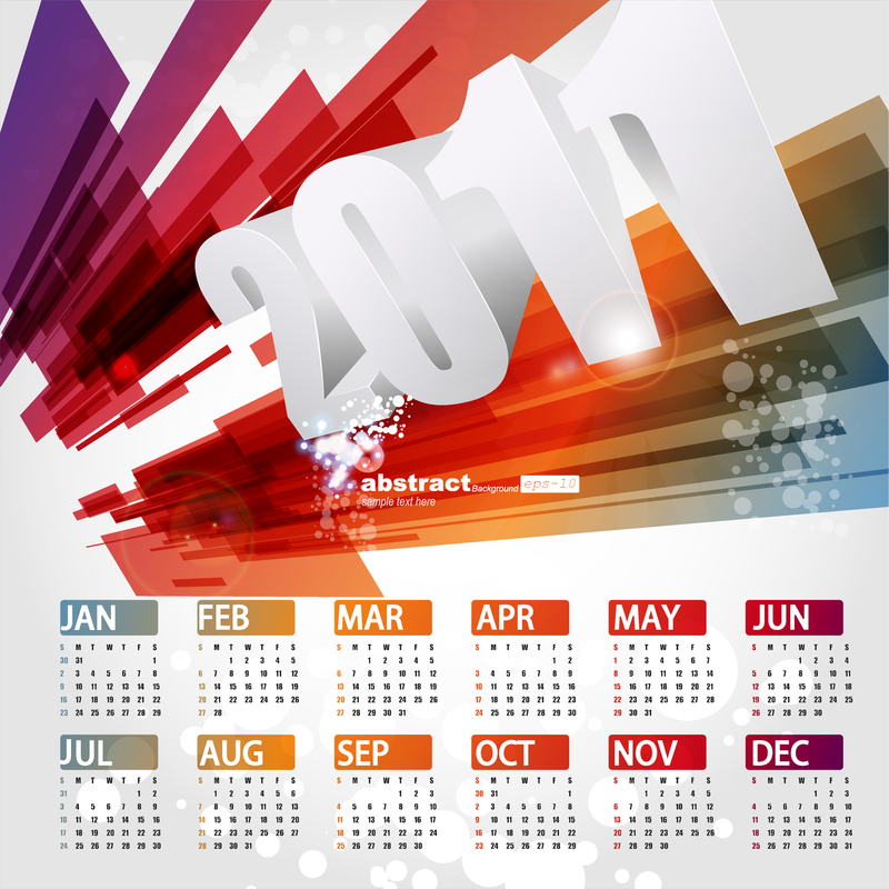 Lindo modelo de calendário 2011 vetor 3