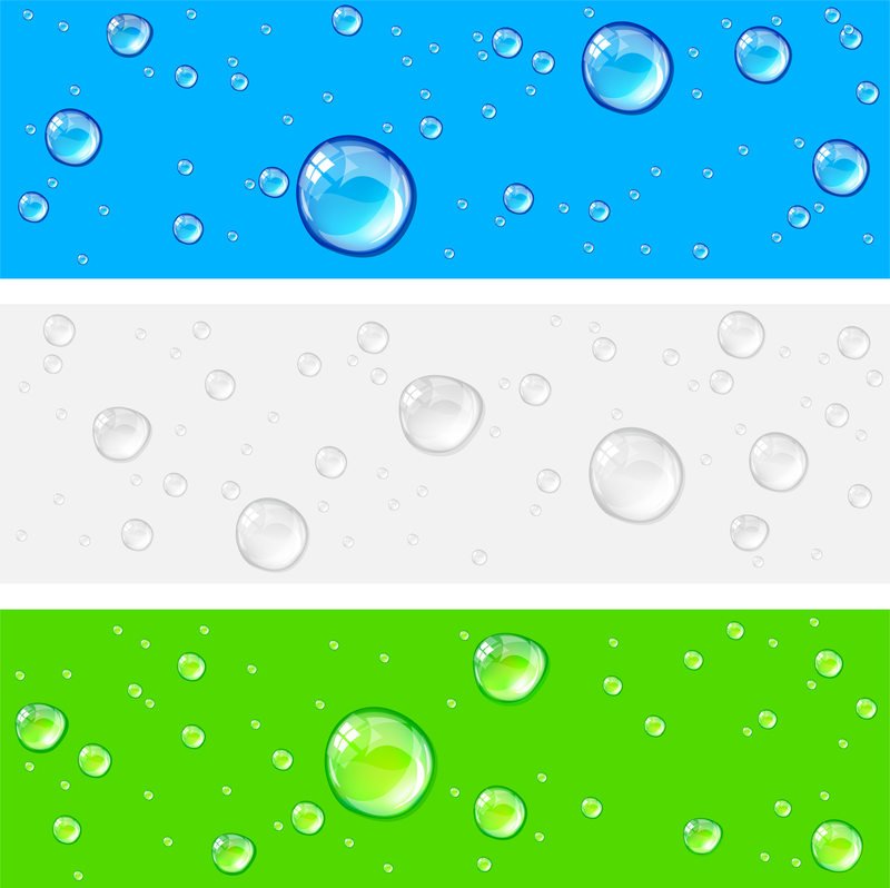 Gotas de agua cristalina 01 Vector