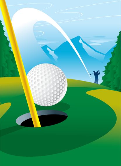 Hole Golf Course A Vector - Vector Download