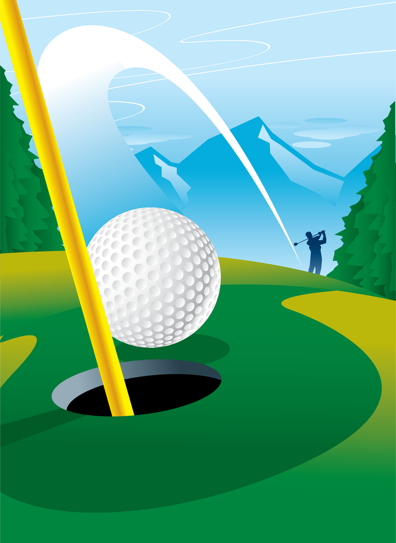 Hole Golf Course A Vector