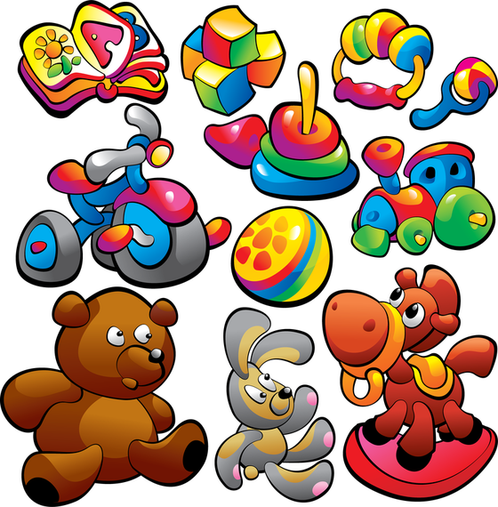 Tema De Niños Juguetes Vector Tema De Niños Juguetes Vector