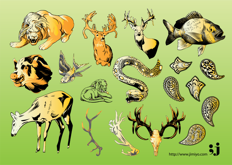 Wildlife Vector Illustrations - Vector download