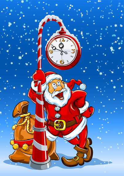 Santa Claus And Elk Vector Santa Claus And Elk Vector