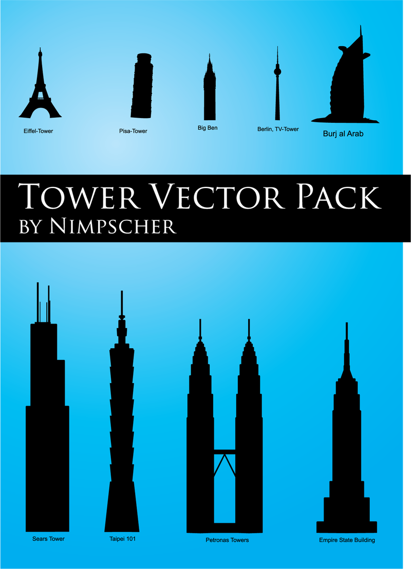 Wolkenkratzer Vektor Pack