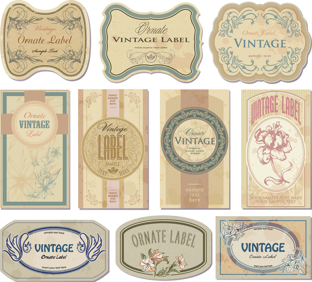 Nostalgic European Label Vector 2 Nostalgic European Label Vector 2