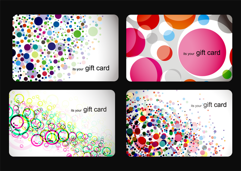 Conjunto de 4 plantillas de tarjetas de burbujas