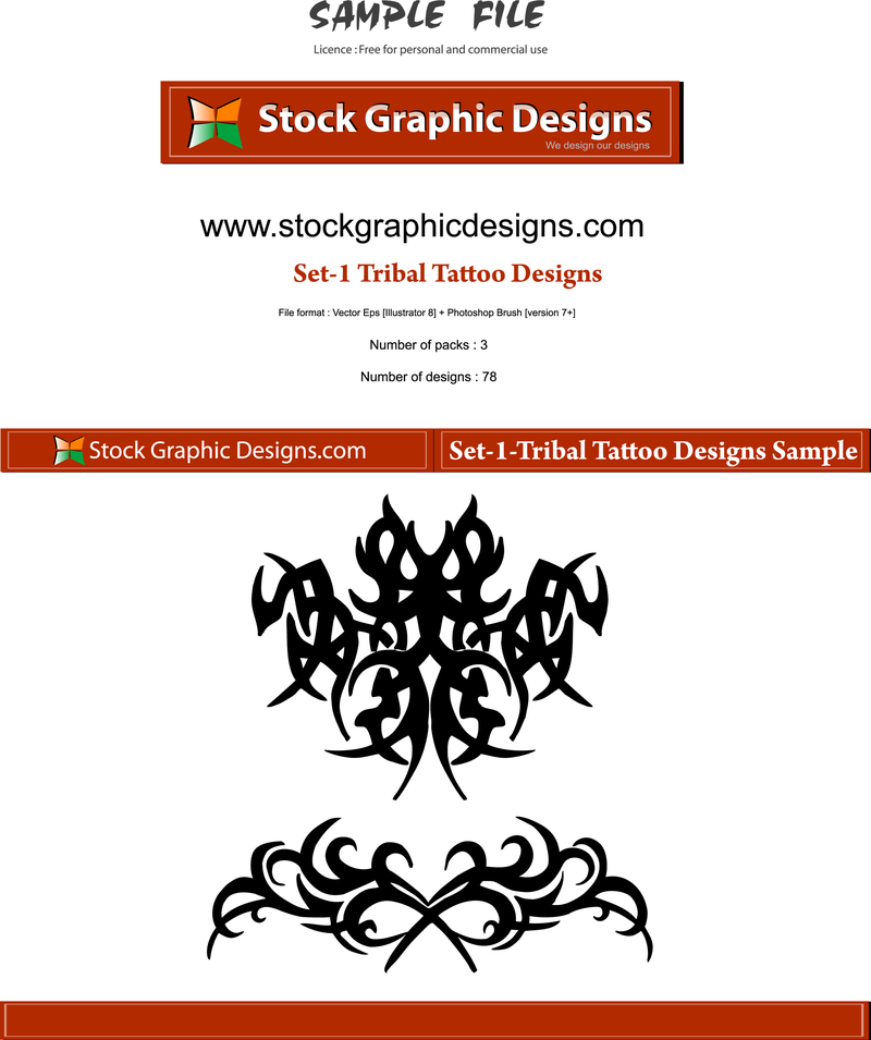Pacote de vetores de desenhos de tatuagem tribal