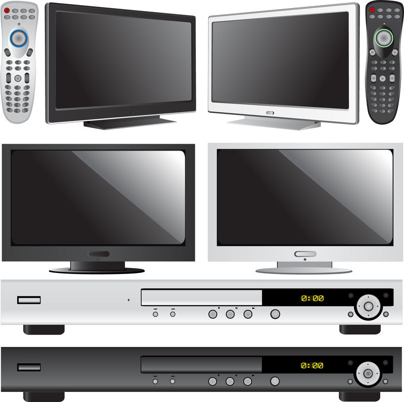 TV- und DVD-Player-Vektor