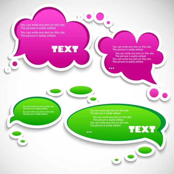 Text and dialog bubbles Text and dialog bubbles