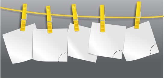 Cuerda en el papel en blanco 02 Vector