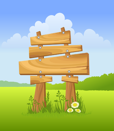 Ilustración de tablón de anuncios de madera