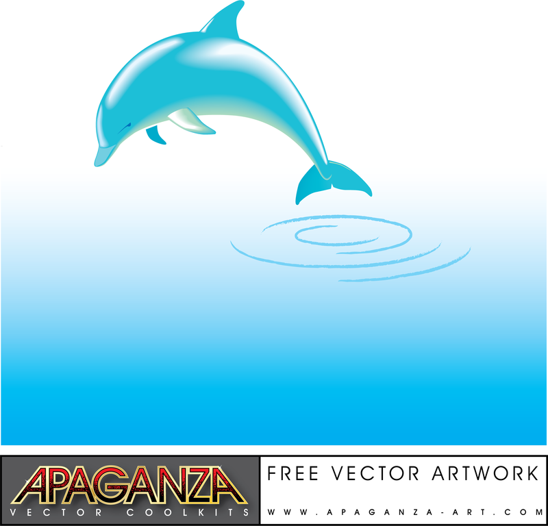 Vector de delfines saltando