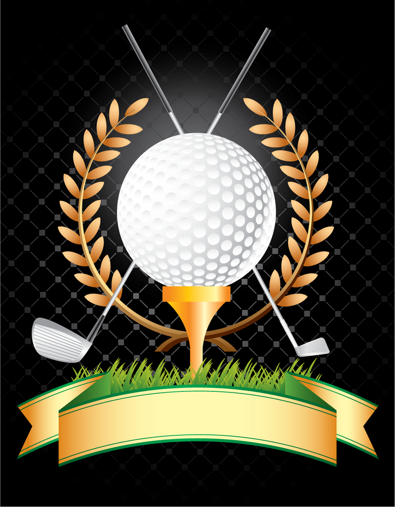 Golf Golf Clubs Trigo Vetor