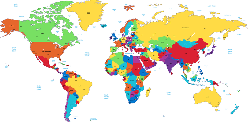 Mapa del mundo 07 Vector