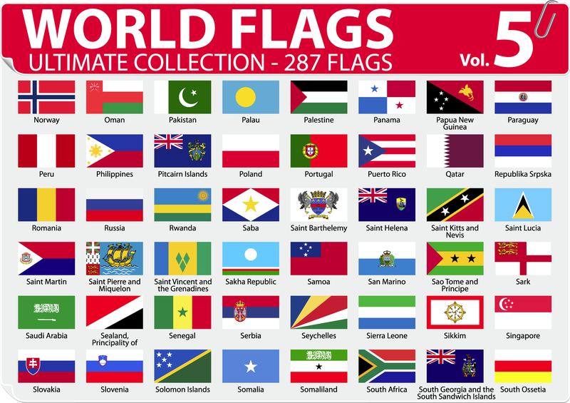 National Or Regional Flag And Regional Flag Vector 5 - Vector Download