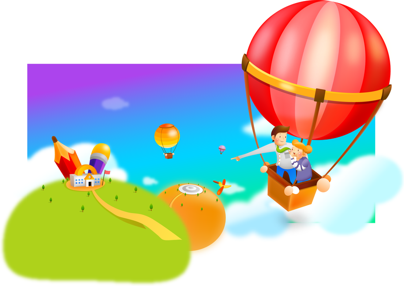 В страну знаний на воздушном шаре. Путешествие на воздушном шаре для детей. Воздушный шар в страну знаний. Полёт на воздушном шаре для детей. Путешествие на воздушном шаре иллюстрации.