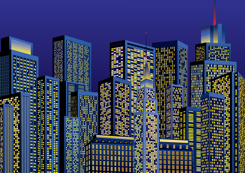 Vector Night City Bright Vector Night City Bright