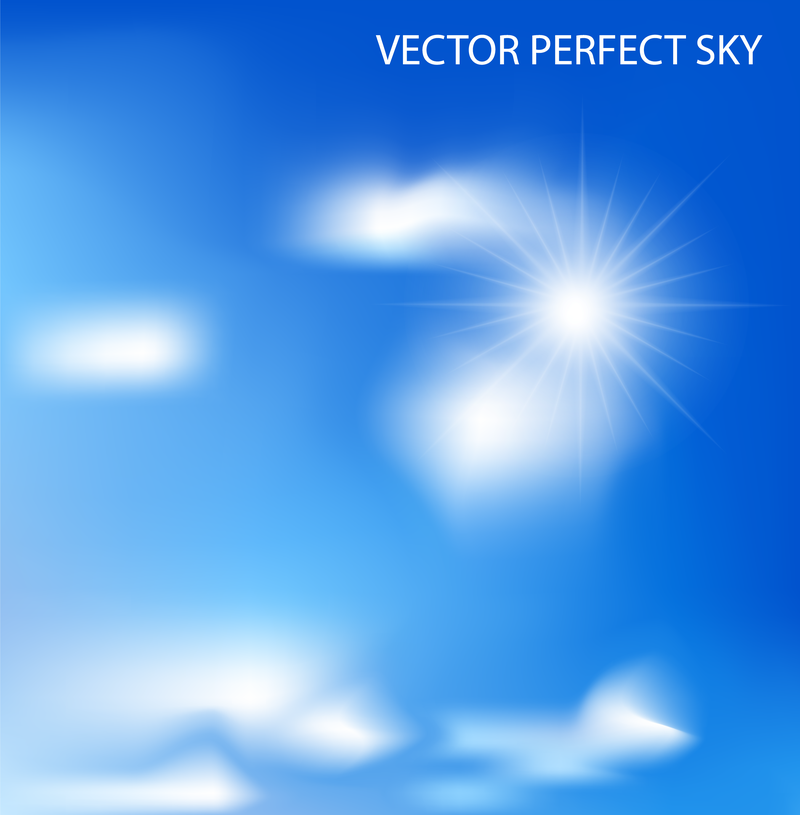Hermoso cielo azul 02 Vector