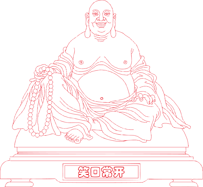 Lachender Buddha-Vektor