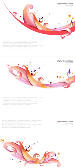 Vector Colorful Fairytale World Vector Colorful Fairytale World