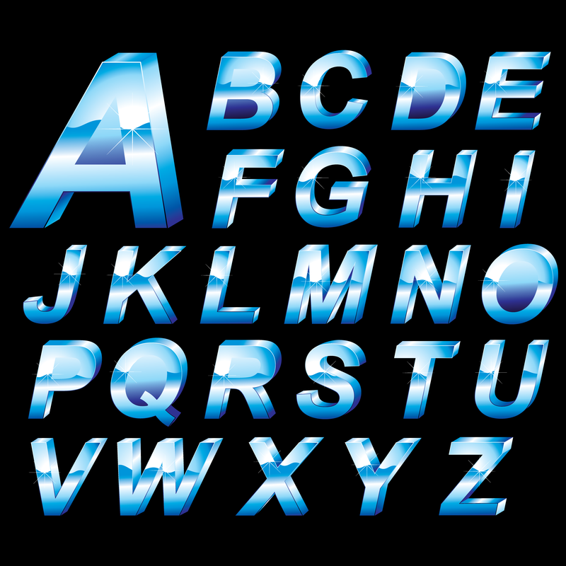 Letras tridimensionais Design Série 10 Vector