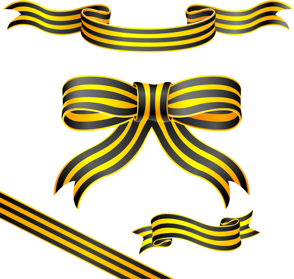 Yellow Stripes And Ribbons Vector - Vector download