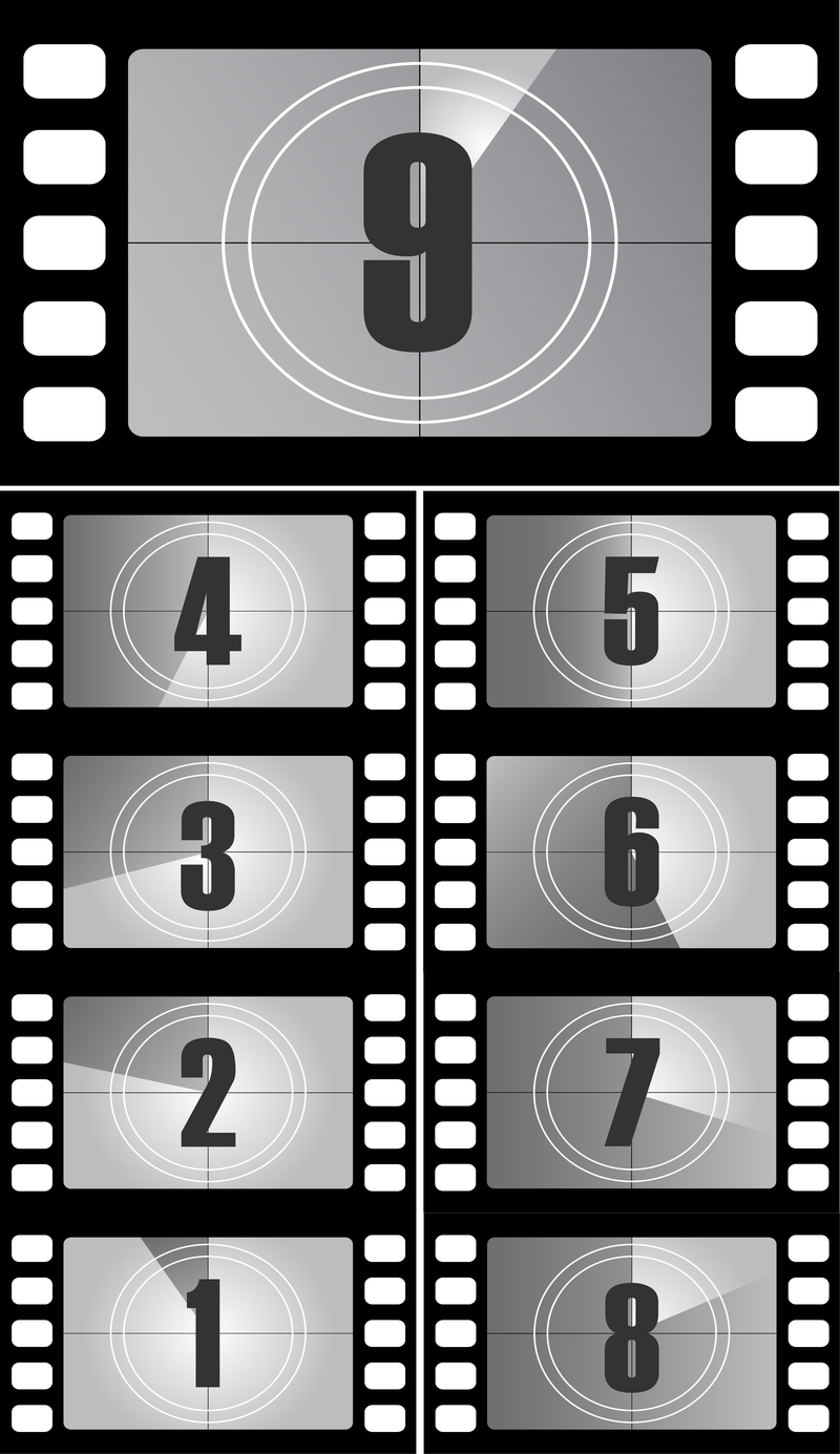 Digital Countdown Vector Film Titles Vector Download