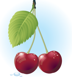Ilustração em vetor de cereja vermelha grátis